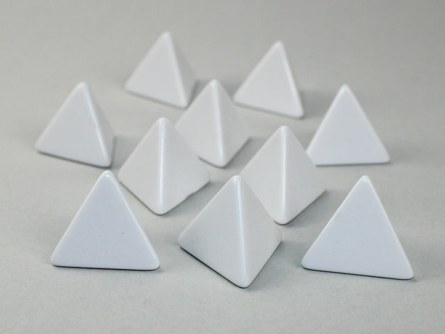 Chessex - Bag of 10 d4 White Blank Opaque Polyhedral Dice