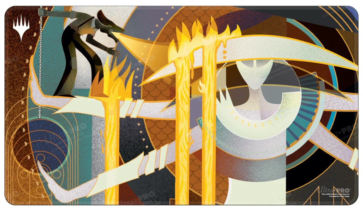 March of the Machine Aftermath Rebuild the City White Stitched Standard Gaming Playmat for Magic: The Gathering - Ultra pro