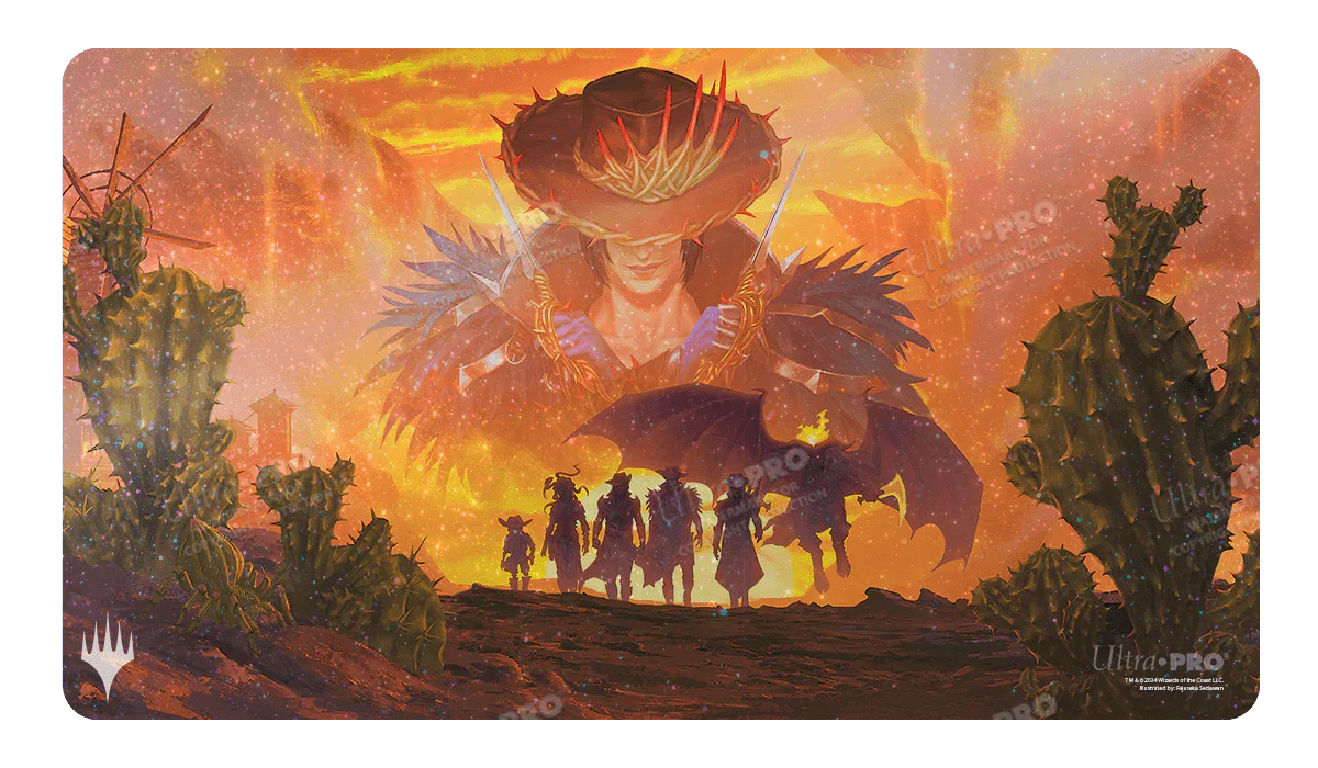 Outlaws of Thunder Junction Gang Silhouette AR Enhanced Holofoil Standard Gaming Playmat for Magic: The Gathering - Ultra pro
