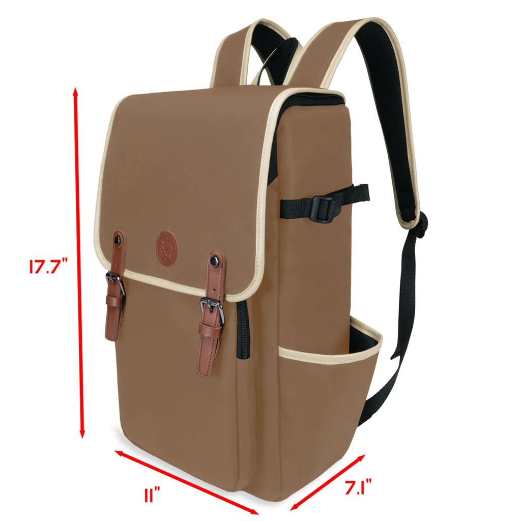ENHANCE Designer Edition DnD Backpack - Stylish RPG Travel Bag (Tan)