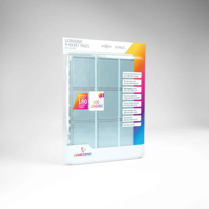 Gamegenic - Ultrasonic 9-Pocket Pages Sideloading 10-pcs Pack Clear