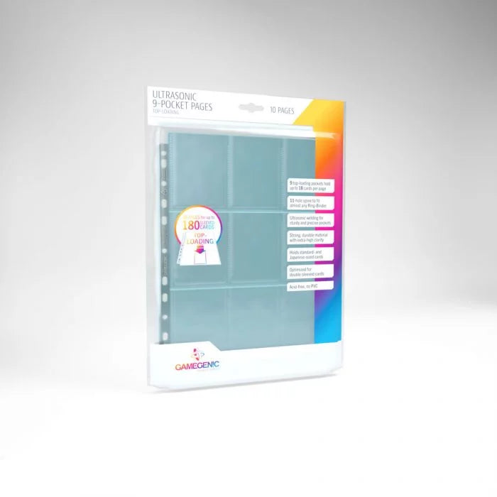 Gamegenic - Ultrasonic 9-Pocket Pages Toploading 10-pcs Pack Clear