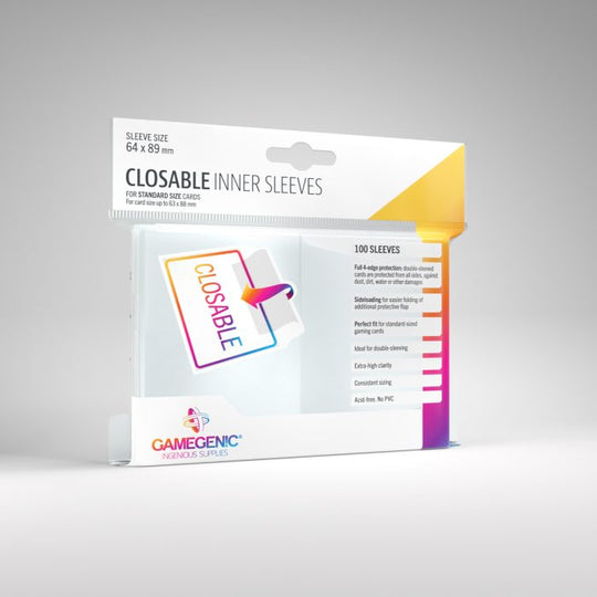 GameGenic - Closable Inner Sleeves (100 Sleeves)