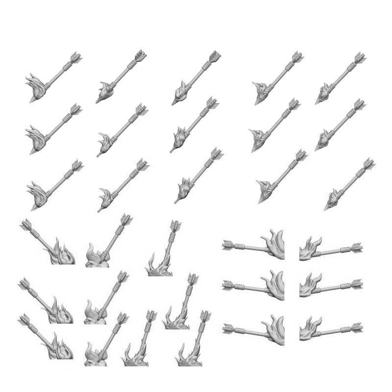 Resin Bits - Armory: Flaming Arrows - 31 Units - Green Stuff World