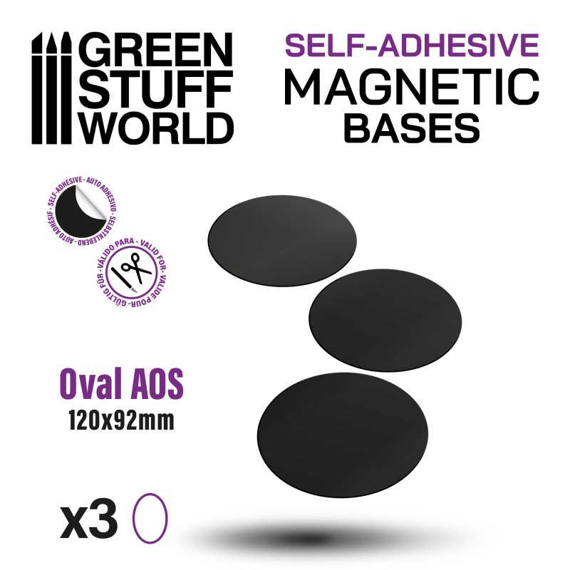 Oval AOS SELF-ADHESIVE Base - 120x92mm - 3 units - Green Stuff World