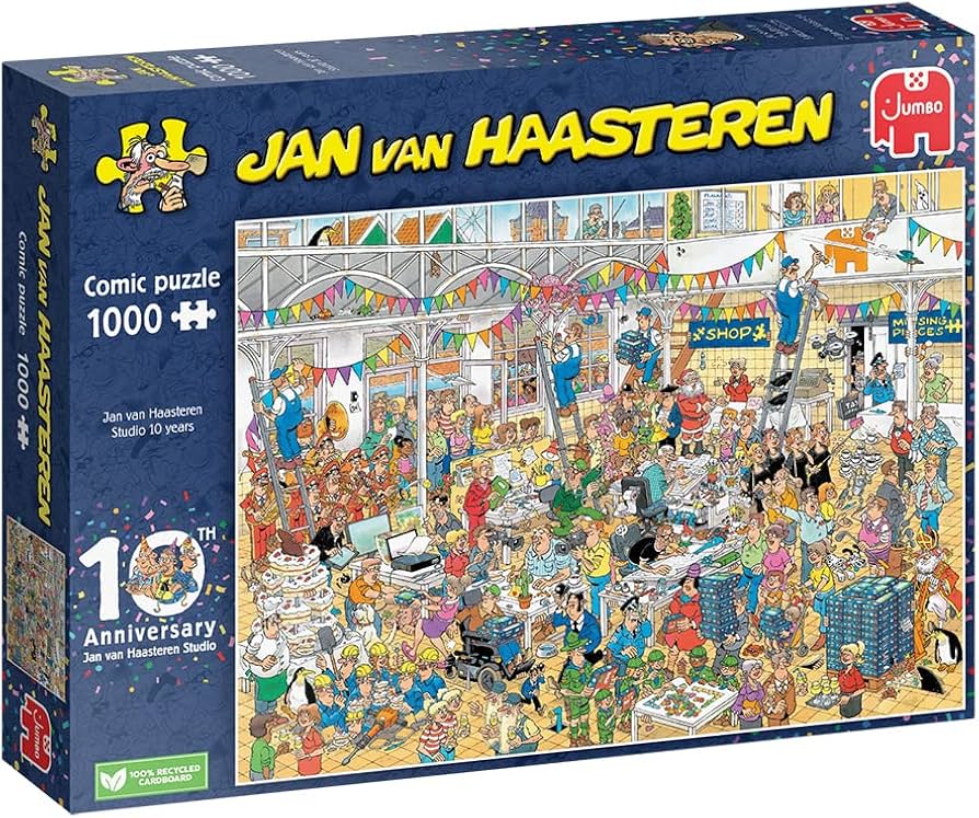 Jan van Haasteren - Studio 10 years (1000 pcs.) - Jumbo Jigsaw puzzle