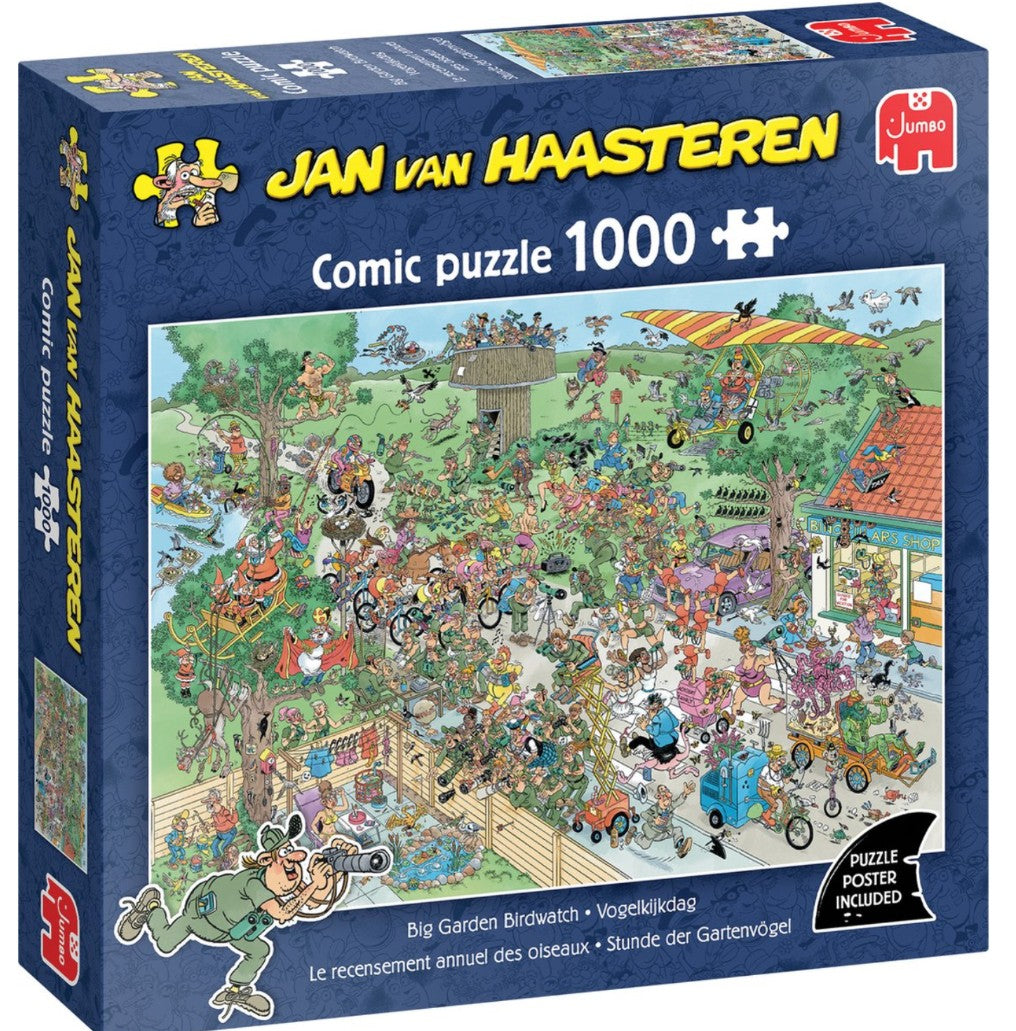 Jan van Haasteren - Big Garden Birdwatch (1000 pcs.) - Jumbo Jigsaw puzzle