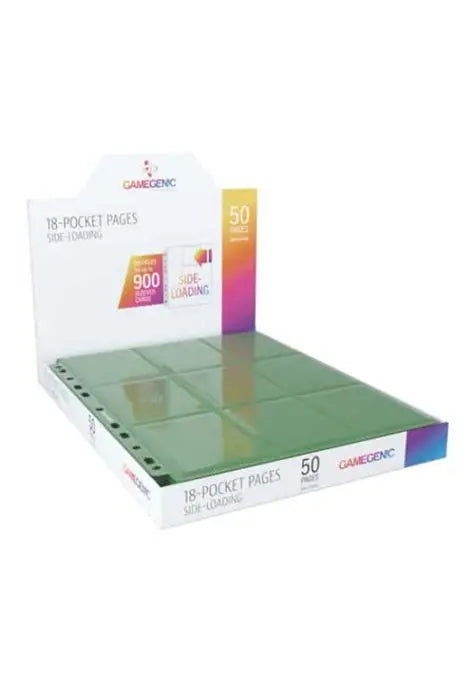 Gamegenic - 18-Pocket Pages Sideloading - Display (50) Green