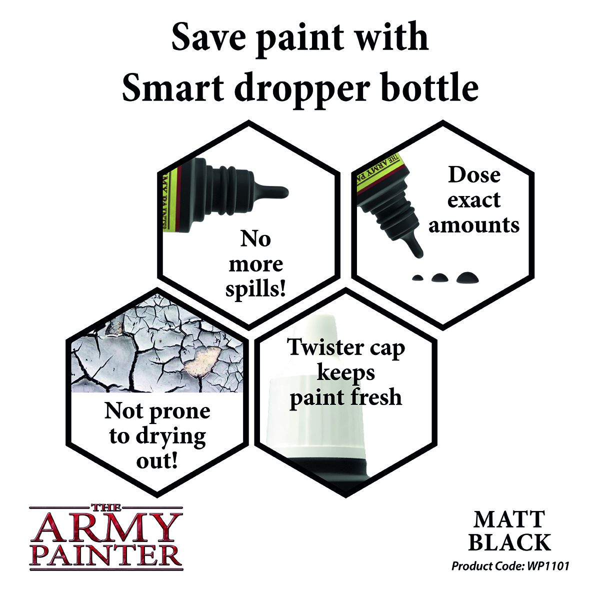 Warpaints Acrylic: Matt Black - Army Painter