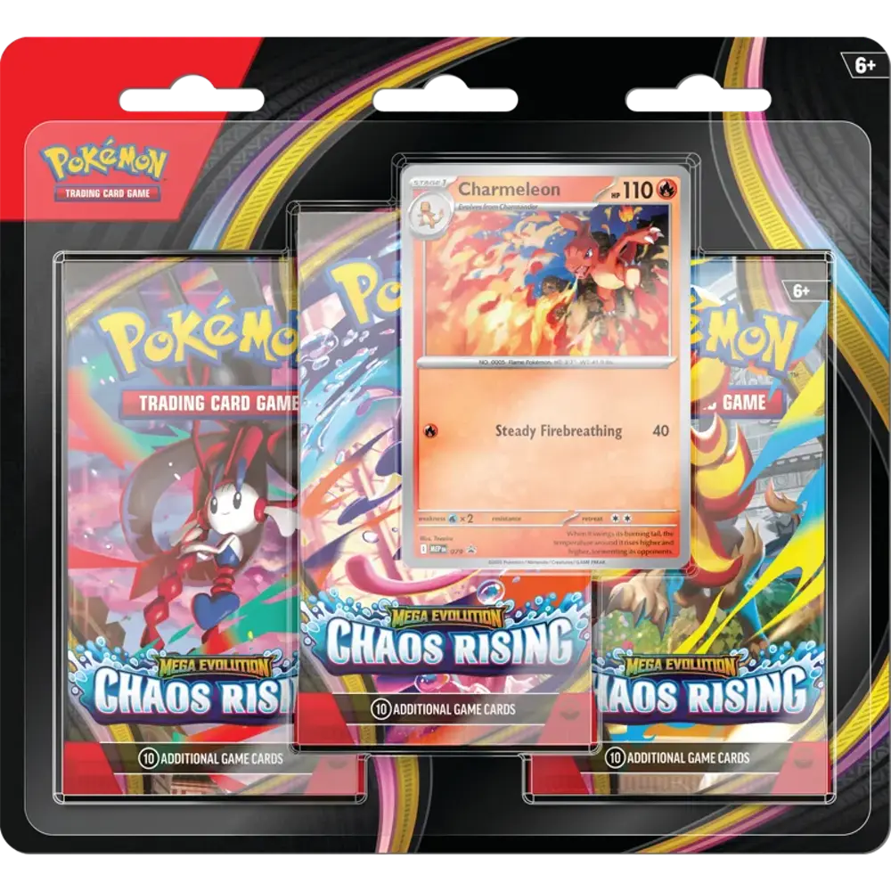 Pokémon TCG - Mega Evolutions: Chaos Rising - 3-Pack Blister