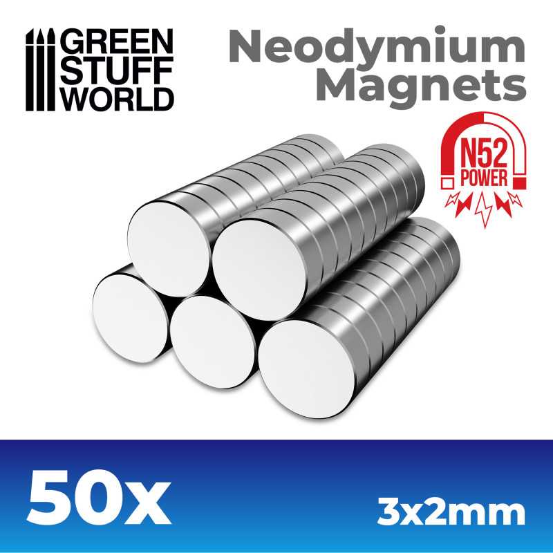Neodymium Magnets 3x2mm - 50 units (N52)