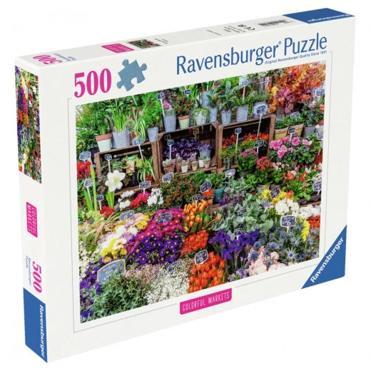 flower market france 500 - Klassiske puslespil