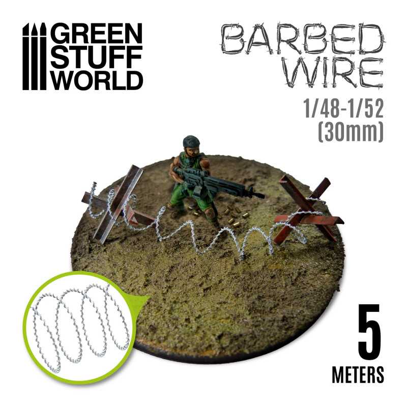 Simulated Barbed Wire - 1/48-1/52 (30mm) - Green Stuff World