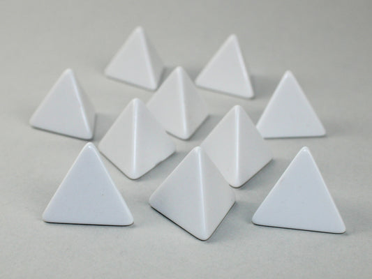 Chessex - Bag of 10 d4 White Blank Opaque Polyhedral Dice