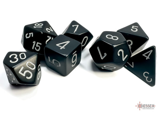 Opaque Black/white - Dice Sets - CHX 25408