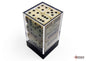 Chessex Opaque - Ivory/Black 16mm d6 Dice Block (12 dice)