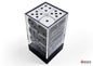 Chessex Opaque - White/Black 16mm d6 Dice Block (12 dice)