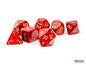 Chessex Scarab - Scarlet/Gold Mega-hedral 7-die Set