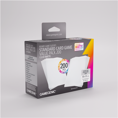 Gamegenic - Matte Sleeves Standard Card Game-Size Value Pack (200)