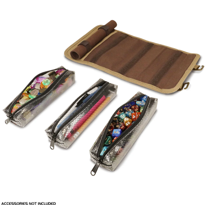ENHANCE Venture™ Canvas Dice Case - Removable Dice Tray, 3 Removable Pouches