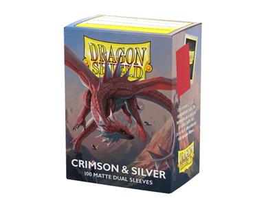 Dragon Shield - 100 Dual Mattte - Crimson & Silver