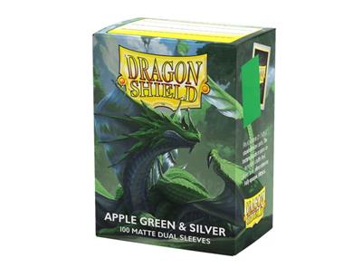 Dragon Shield - 100 Dual Mattte - Apple Green & Silver