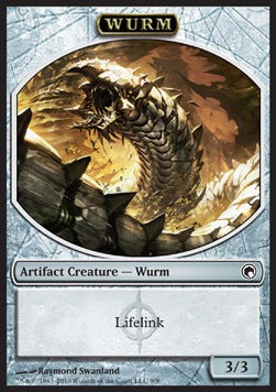 Wurm Token (Artifact 3/3 Lifelink) - Scars of Mirrodin (Token) [SOM-T09]