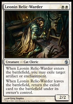 Leonin Relic-Warder - Mirrodin Besieged (Uncommon) [MBS-10]