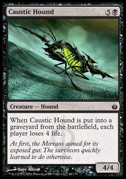 Caustic Hound - Mirrodin Besieged (Common) [MBS-40]