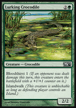 Lurking Crocodile - Magic 2012 (Common) [M12-184]