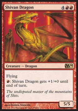 Shivan Dragon - Magic 2014 (Rare) [M14-154]