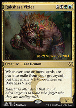 Rakshasa Vizier (V.1) - Khans of Tarkir: Promos (Rare)