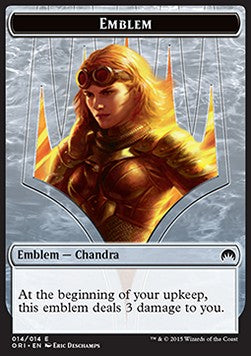 Chandra, Roaring Flame Emblem - Magic Origins (Token) [ORI-T14]
