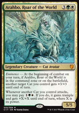 Arahbo, Roar of the World (V.1) - Commander 2017 (Mythic) [C17-35]