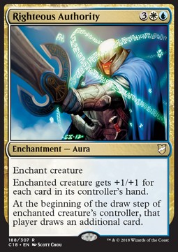 Righteous Authority - Commander 2018 (Rare) [C18-188]