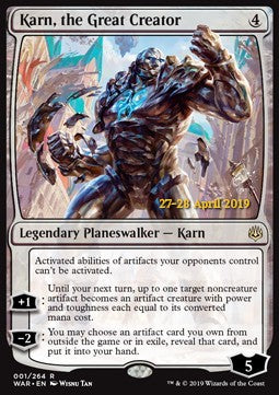 Karn, the Great Creator (V.1) - War of the Spark: Extras (Rare) [XWAR-1]