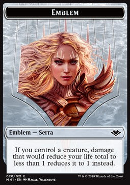Serra the Benevolent Emblem (V.2) - Modern Horizons (Token) [MH1-T20]