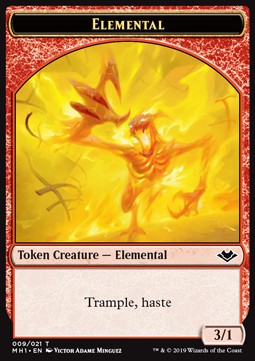 Elemental Token (Red 3/1 Trample, haste) - Modern Horizons (Token) [MH1-T09]