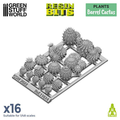 Barrel Cactus - 3D printed set - Green Stuff World