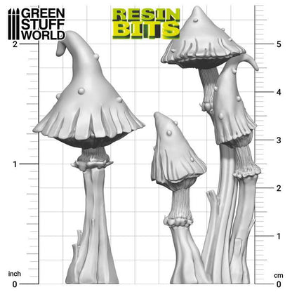 Goblin Mushrooms XL - 3D printed set - Green Stuff Worlds