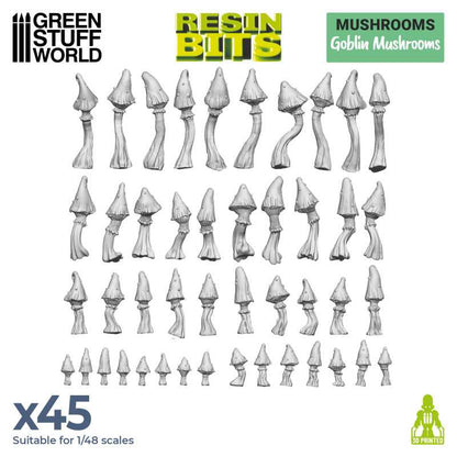 Goblin Mushrooms - 3D printed set - Green Stuff Worlds