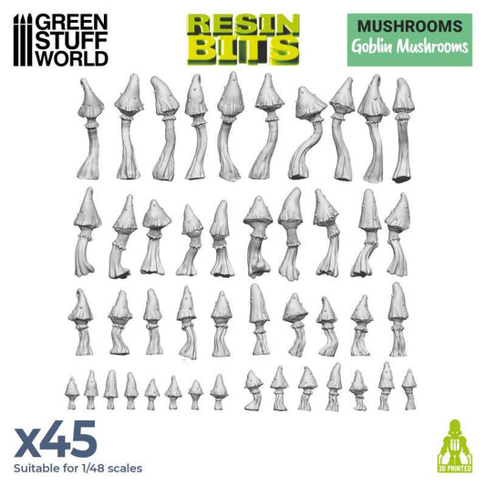 Goblin Mushrooms - 3D printed set - Green Stuff Worlds