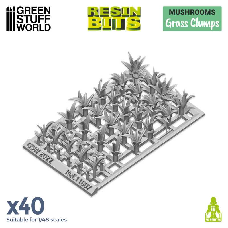 3D printed set - Grass Clumps - Green Stuff World