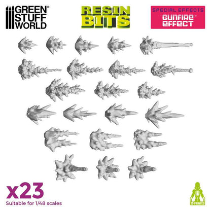 Gunfire Effect (x23) - 3D printed set - Green Stuff World