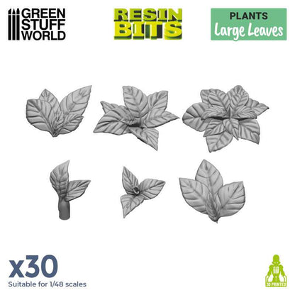 Large Leaves - 3D printed set - Green Stuff World