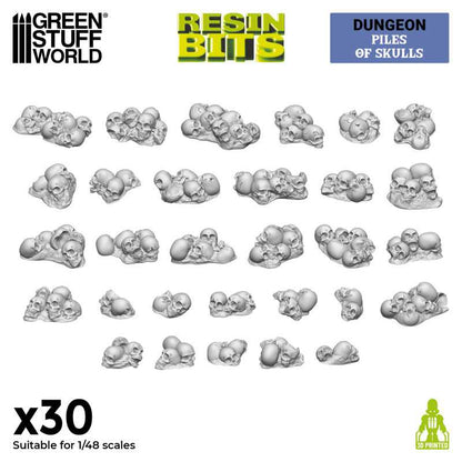 Piles of Skulls 1:48 - 3D printed set - Green Stuff Worlds