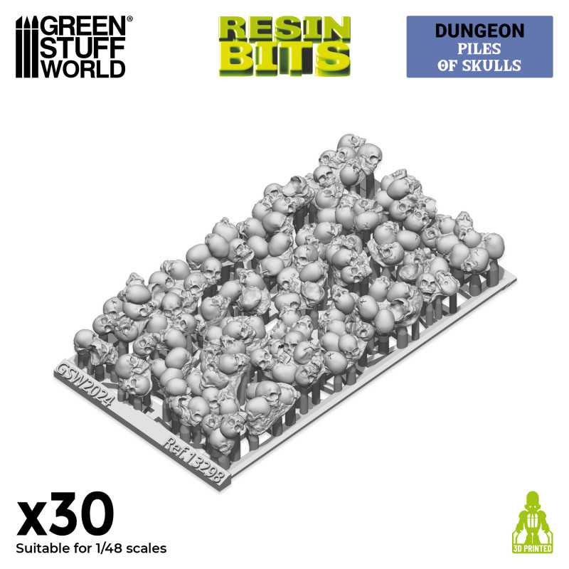 Piles of Skulls 1:48 - 3D printed set - Green Stuff Worlds