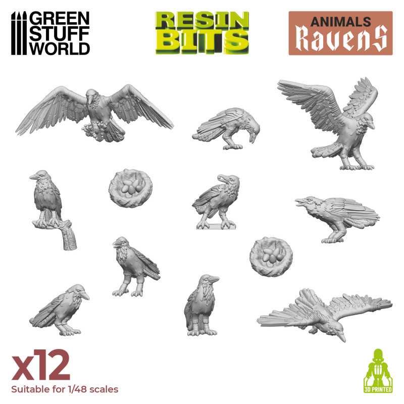 Ravens - 3D printed set - Green Stuff Worlds