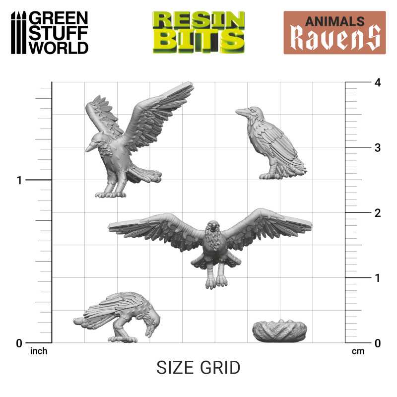 Ravens - 3D printed set - Green Stuff Worlds