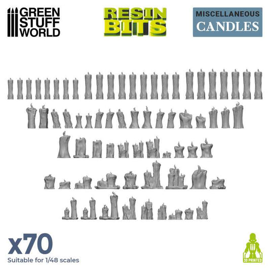3D Printed Set - Resin Candles - Green Stuff World